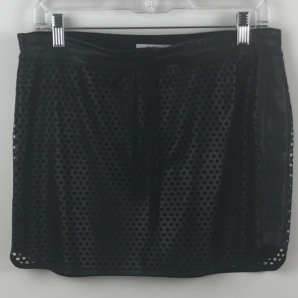 Bailey 44 Black Vegan leather Mesh Mini Skirt S